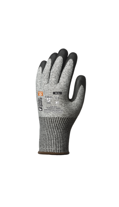 Gant de protection gris anti-coupure.